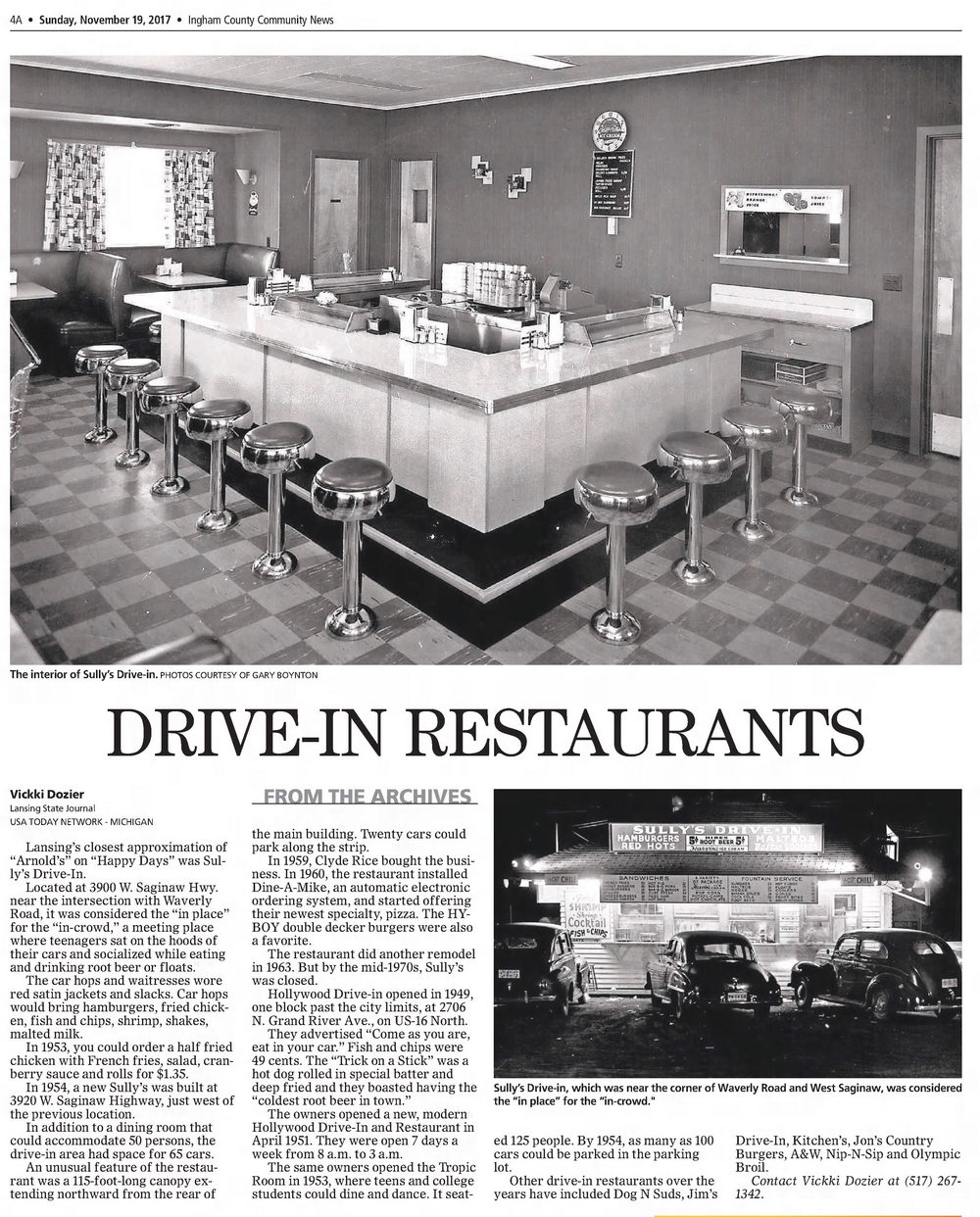 Sullys Drive-In - Nov 19 2017 Article